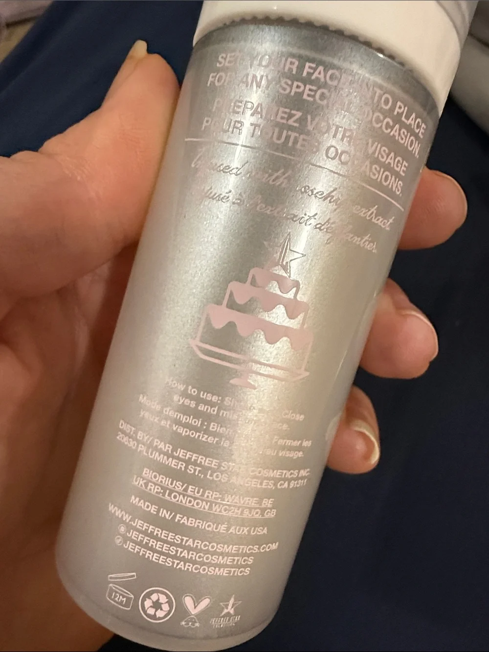 Jeffree Star Silver Wedding Proof Makeup Setting Spray